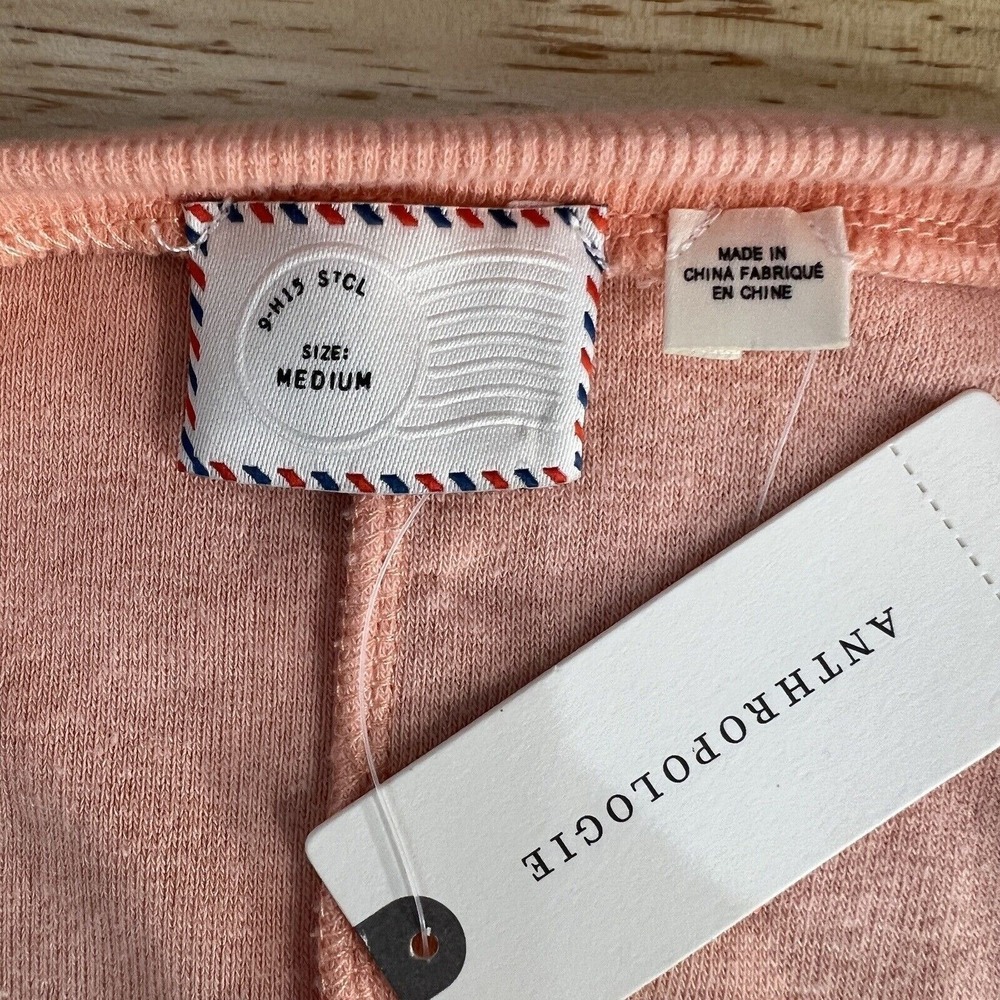 Anthropologie Postmark Top Womens Medium Pink NWT Off Shoulder Dolman Blouson - Picture 6 of 6